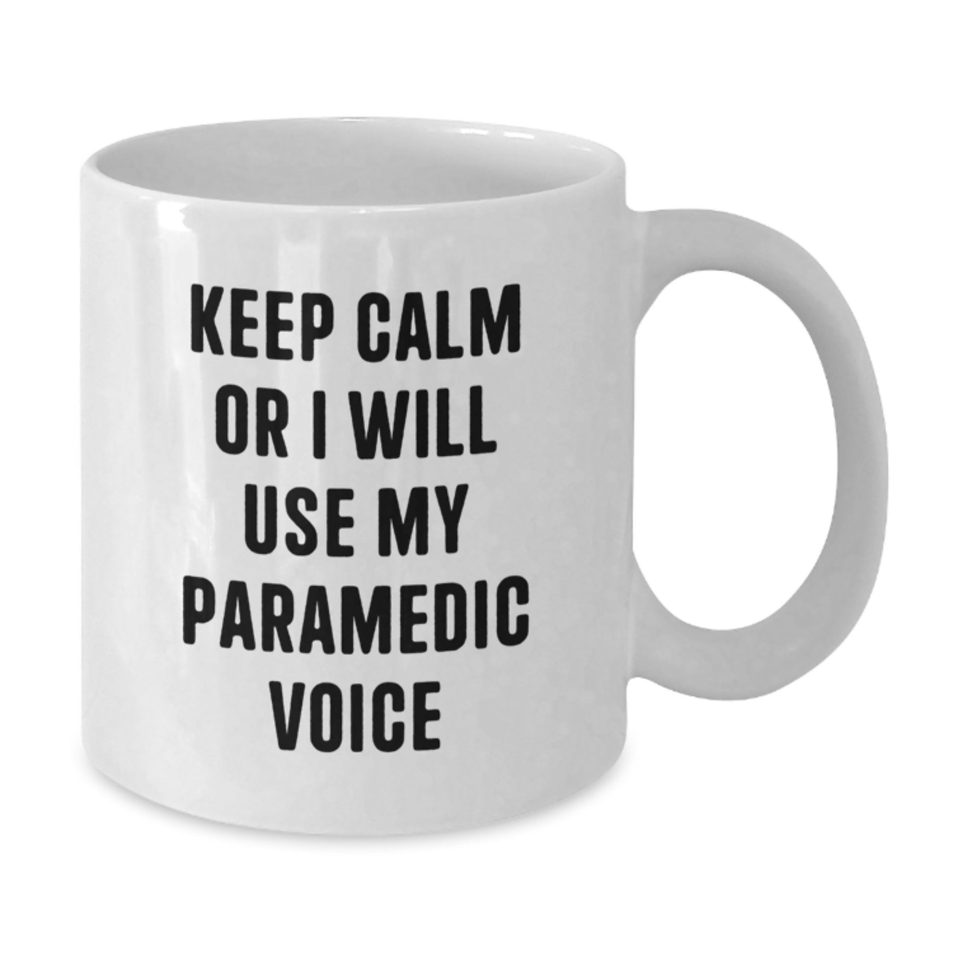 Rescue Worker Humor White Coffee Mugs Gifts from Men to Rescue Workers, Funny Christmas Unique Gifts for Rescue Worker Friends, Keep Calm Or I Will Use My Rescue Worker Voice - Additional