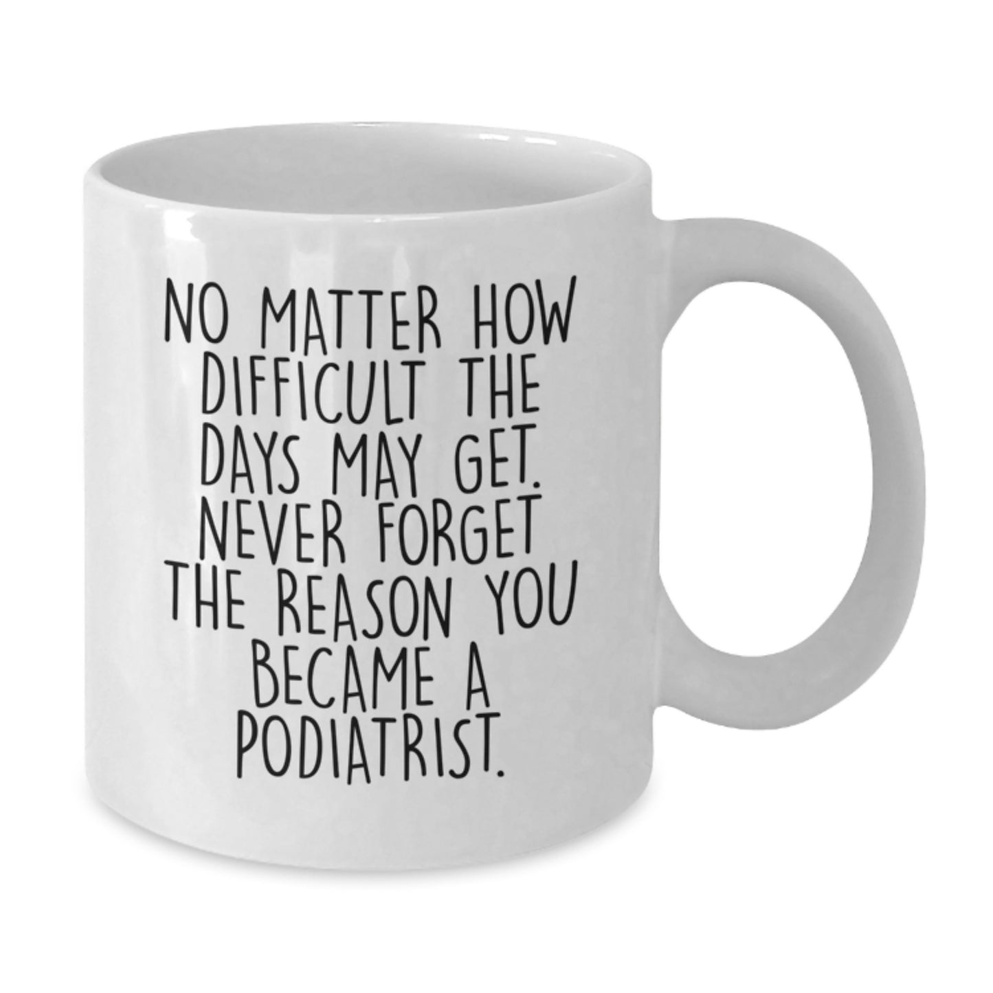 Funny Inspirational Gifts for Podiatrist Men White Coffee Mug Never Forget Reason Became - Unique Graduation Gifts from Friends to Podiatrist Family - Additional
