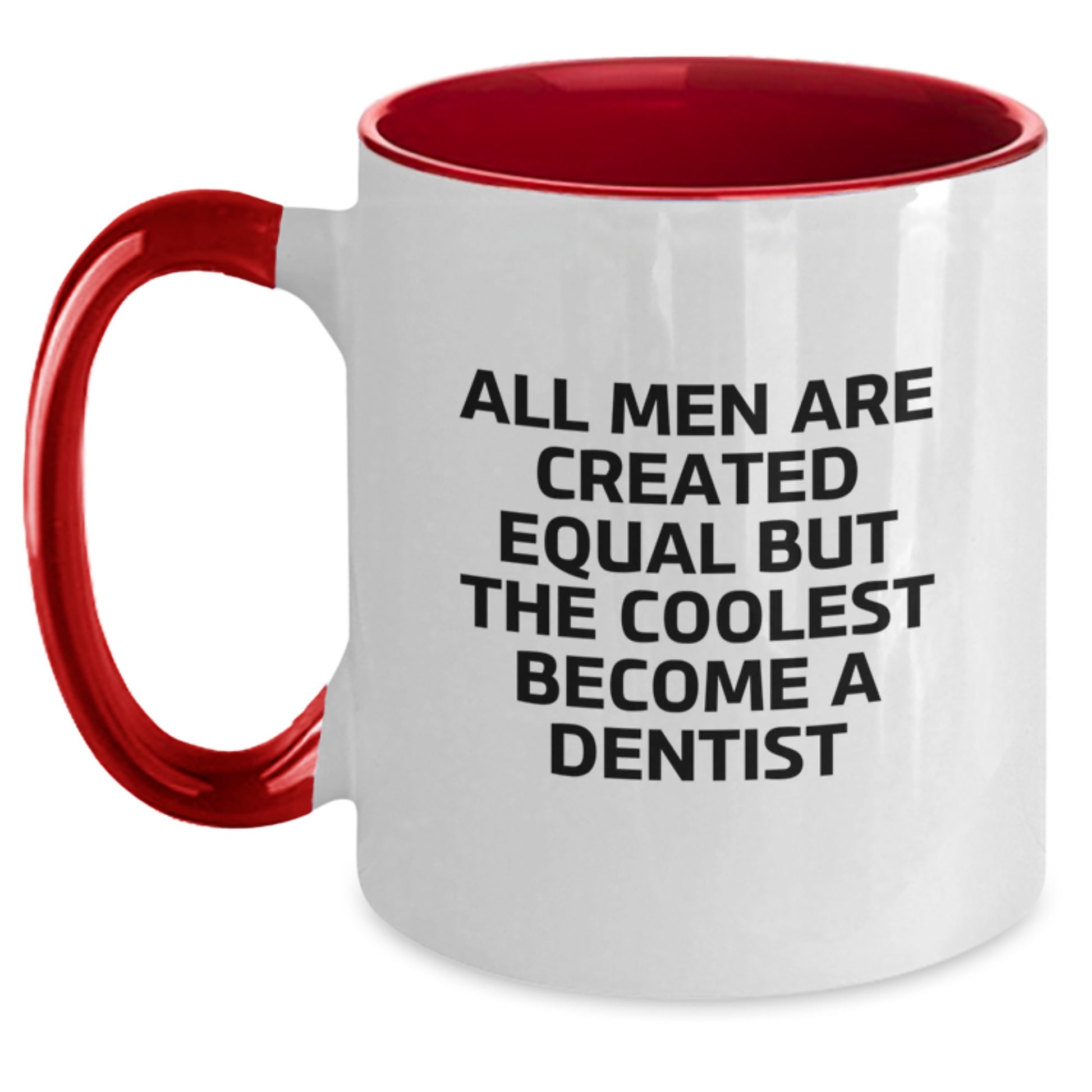 Funny Dentist Gifts for Men from Friends, Graduation Unique Gifts for Dentist, Two Tone Coffee Mug - Main