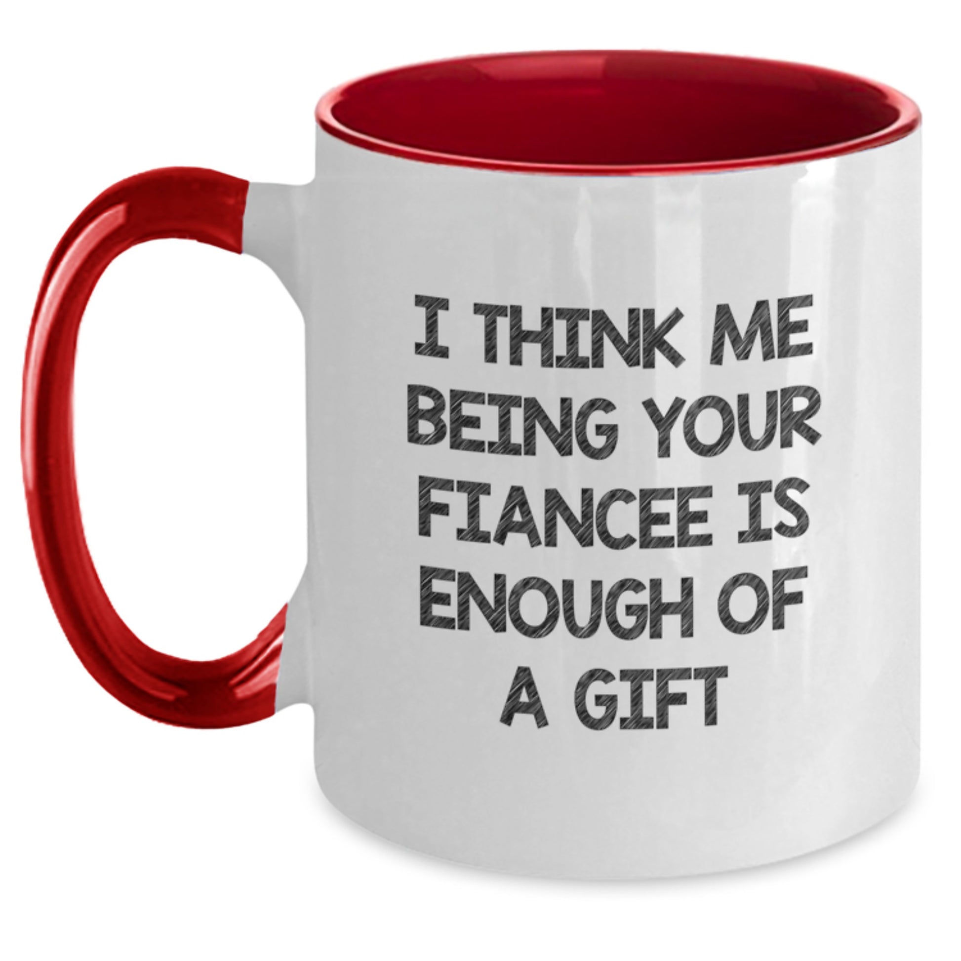 Playful Fiancee Novelty Birthday Gift Two Tone Coffee Mug for Friends - Main
