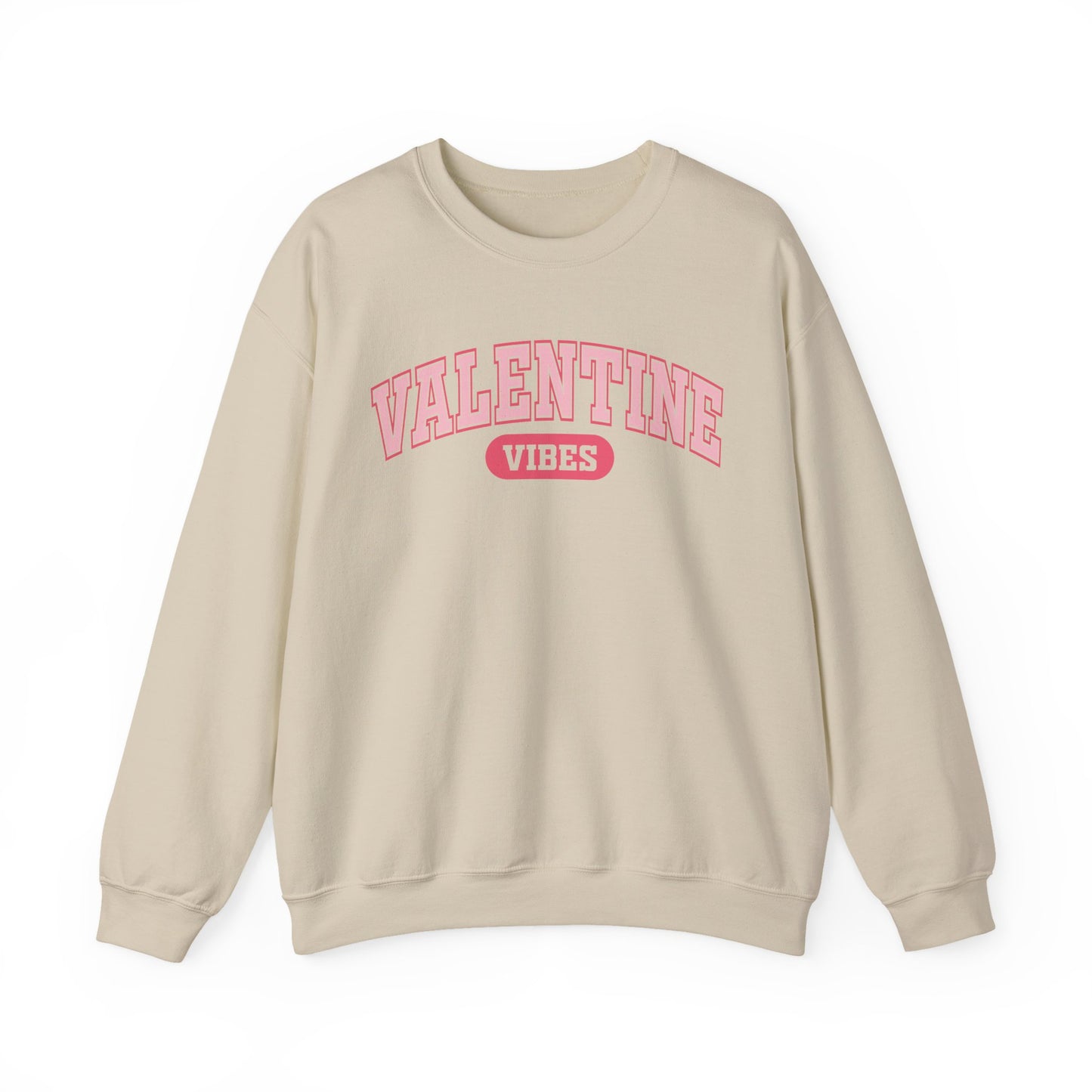 Valentine Vibes Varsity Crewneck Sweatshirt | Valentine's Day retro lettering
