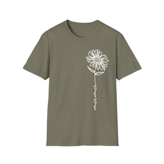 Floral Minimalist Mama Softstyle T-Shirt - Perfect Gift for Mother's Day