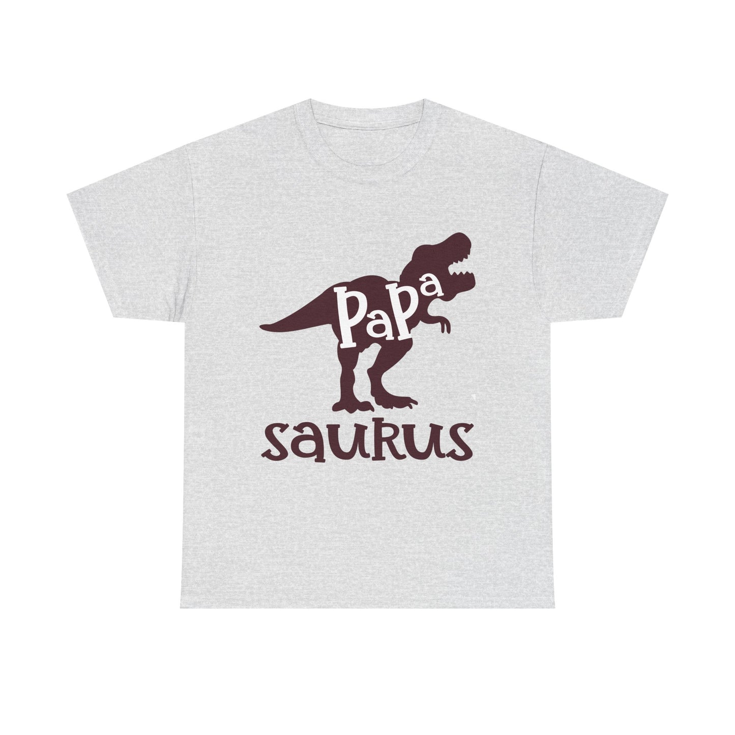 Papa Saurus: The Ultimate Dinosaur Dad Unisex Heavy Cotton T-Shirt - Perfect Father's Day Gift for Prehistoric Parents