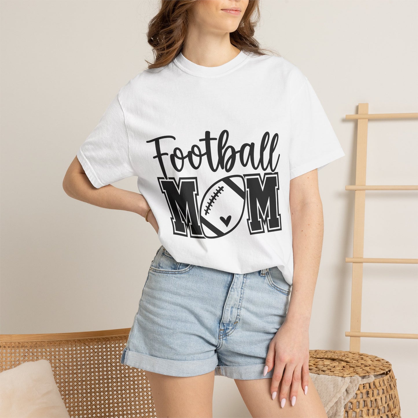 Football Mom T‑Shirt — Script & Varsity Football Mom Tee