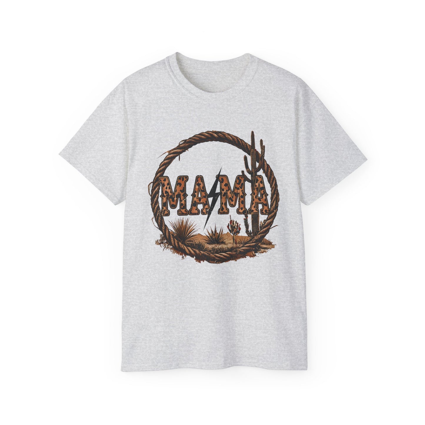 Western-Inspired Mama Cactus Graphic Tee – Unisex Ultra Cotton Shirt for Moms