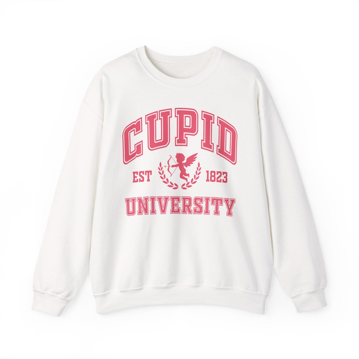 Cupid University Crewneck Sweatshirt — Valentine's Day Graphic Sweatshirt