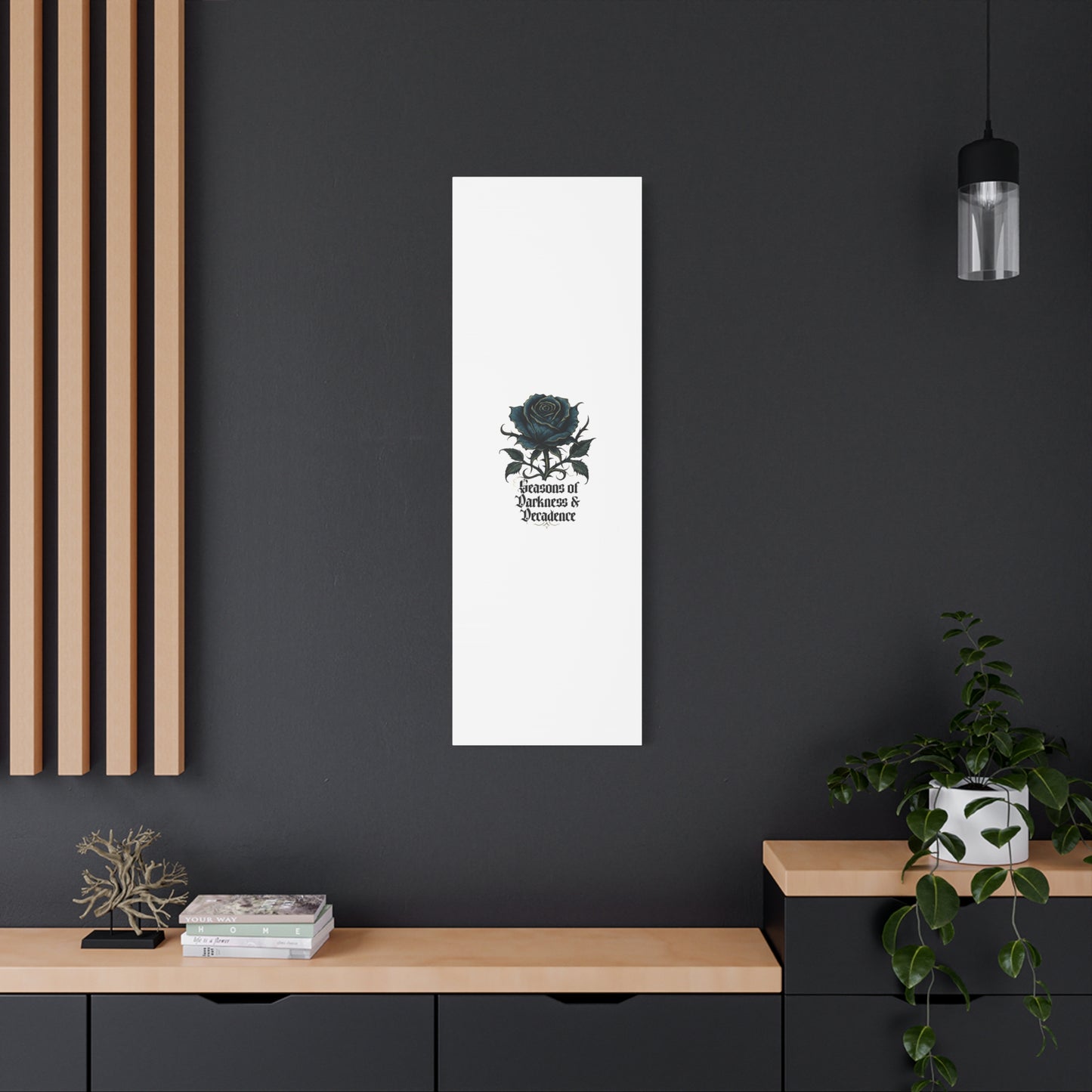 Canvas Wall Art — Gothic Blue Rose "Seasons of Darkness & Decadence"