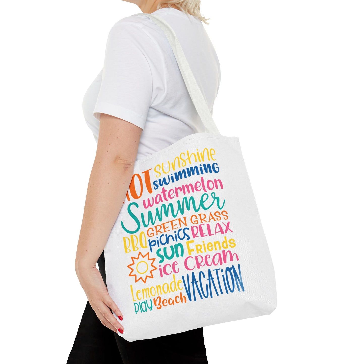 Summer Word Riot Tote Bag