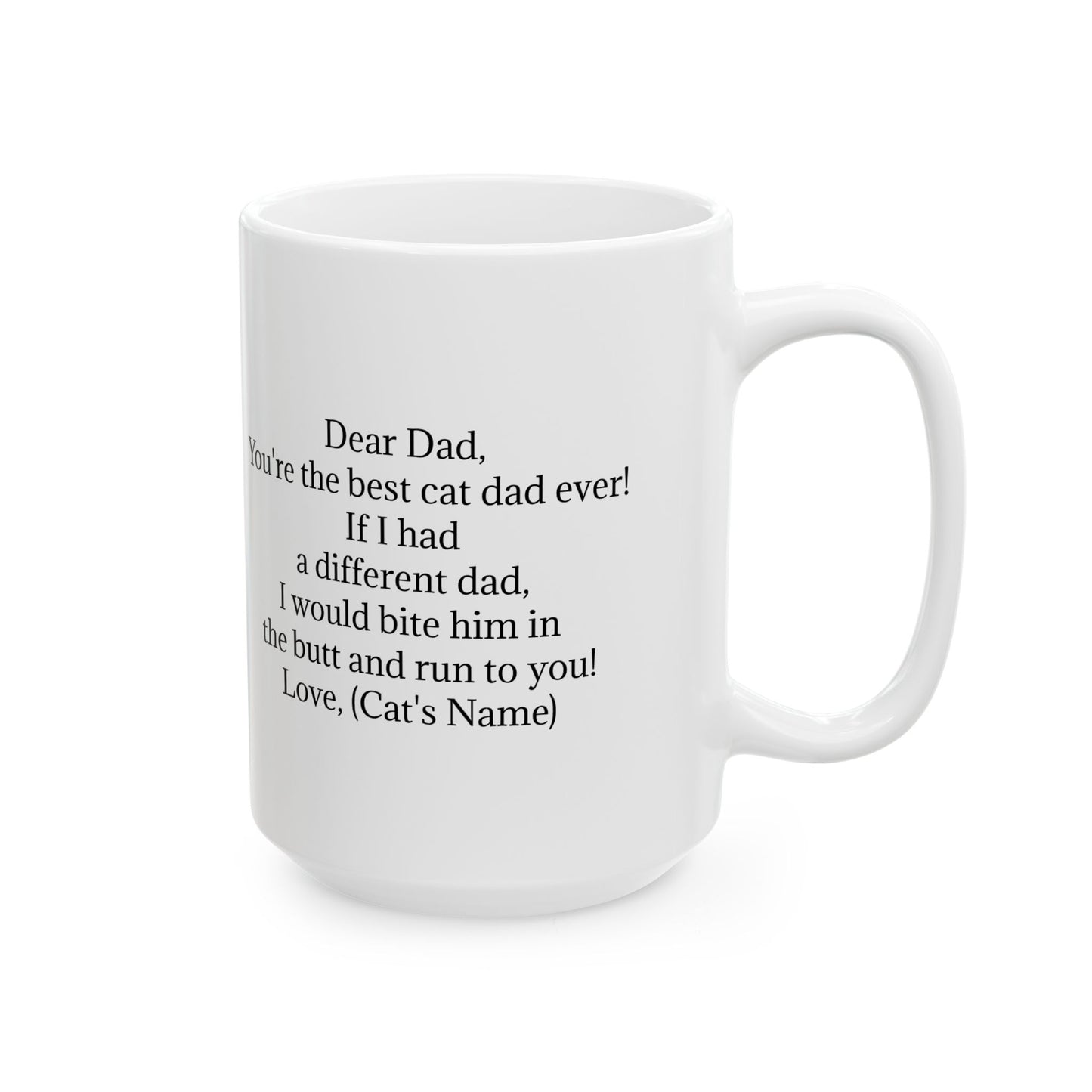 Personalized Ceramic Coffee Mug for Cat Dads - Best Cat Dad Ever Gift
