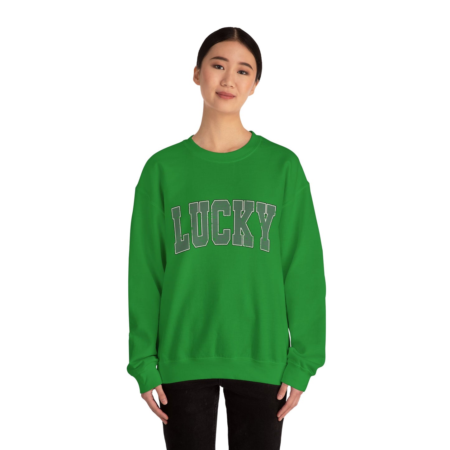 Lucky Graphic Sweatshirt — Vintage Green St. Patrick’s Day Crewneck