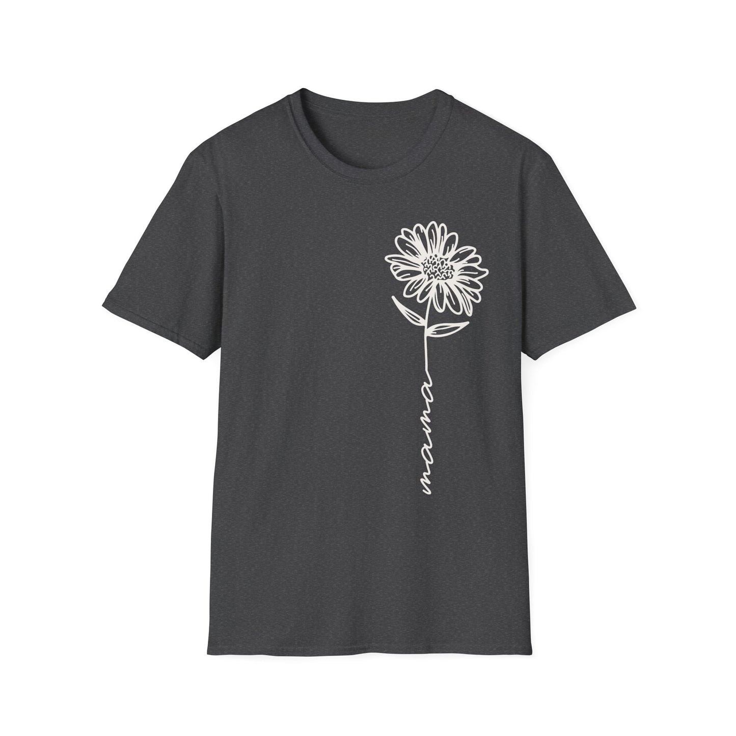 Floral Minimalist Mama Softstyle T-Shirt - Perfect Gift for Mother's Day