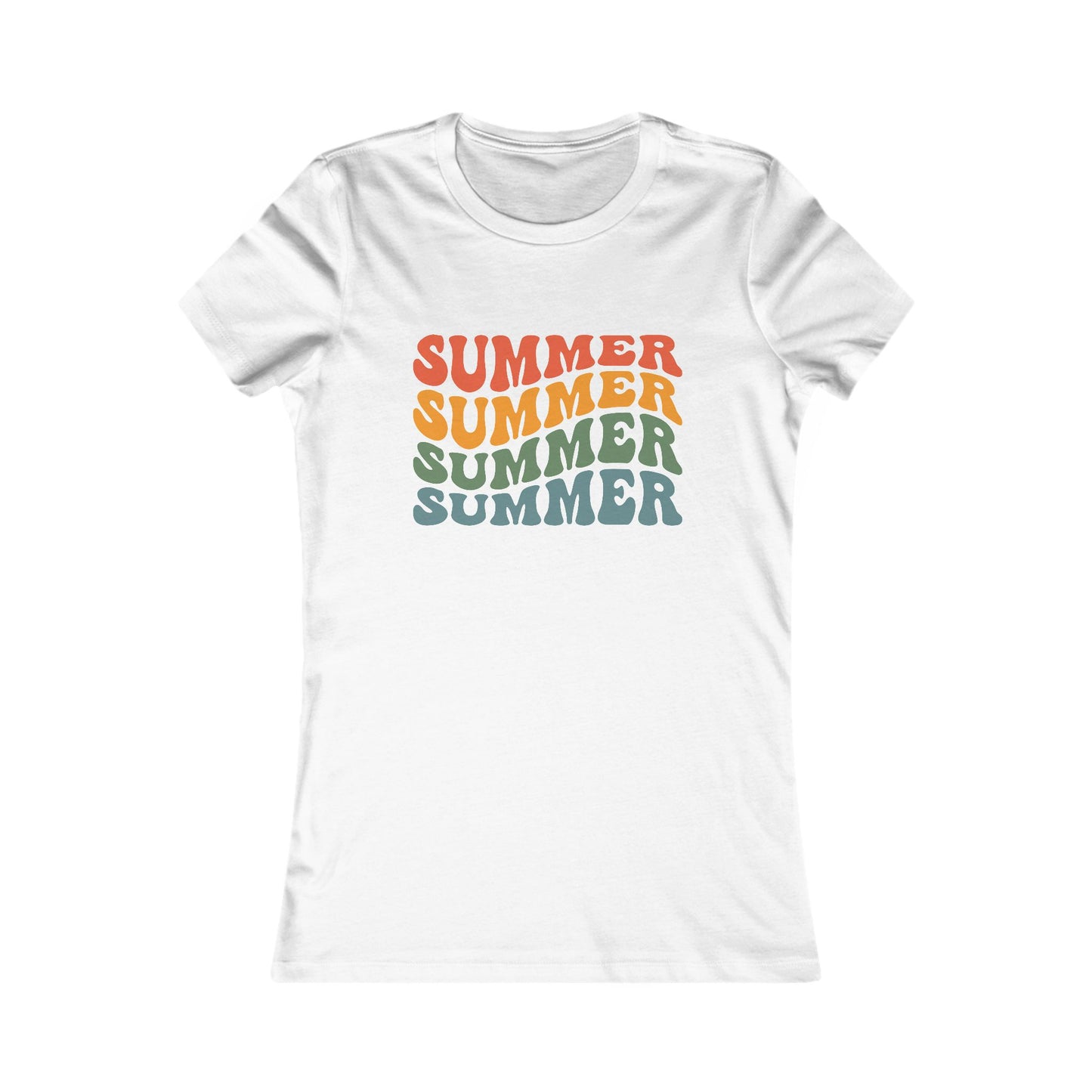 Retro Summer Repeat Tee | Summer Graphic Shirt, Vintage Rainbow Text