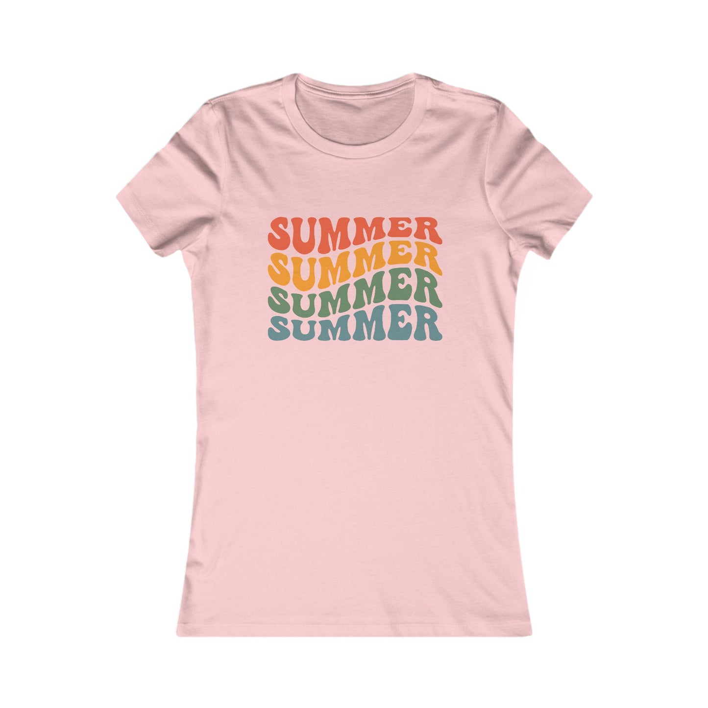 Retro Summer Repeat Tee | Summer Graphic Shirt, Vintage Rainbow Text