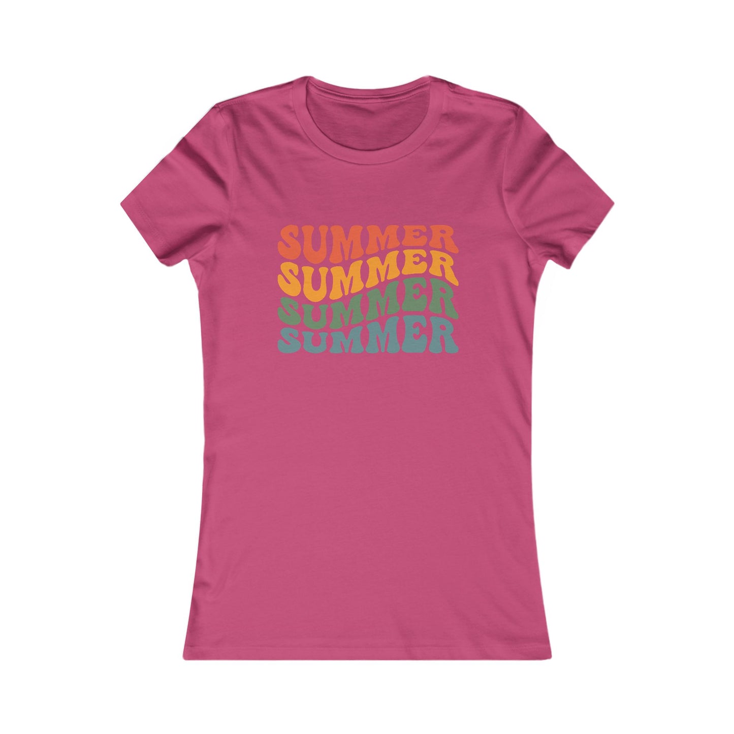 Retro Summer Repeat Tee | Summer Graphic Shirt, Vintage Rainbow Text