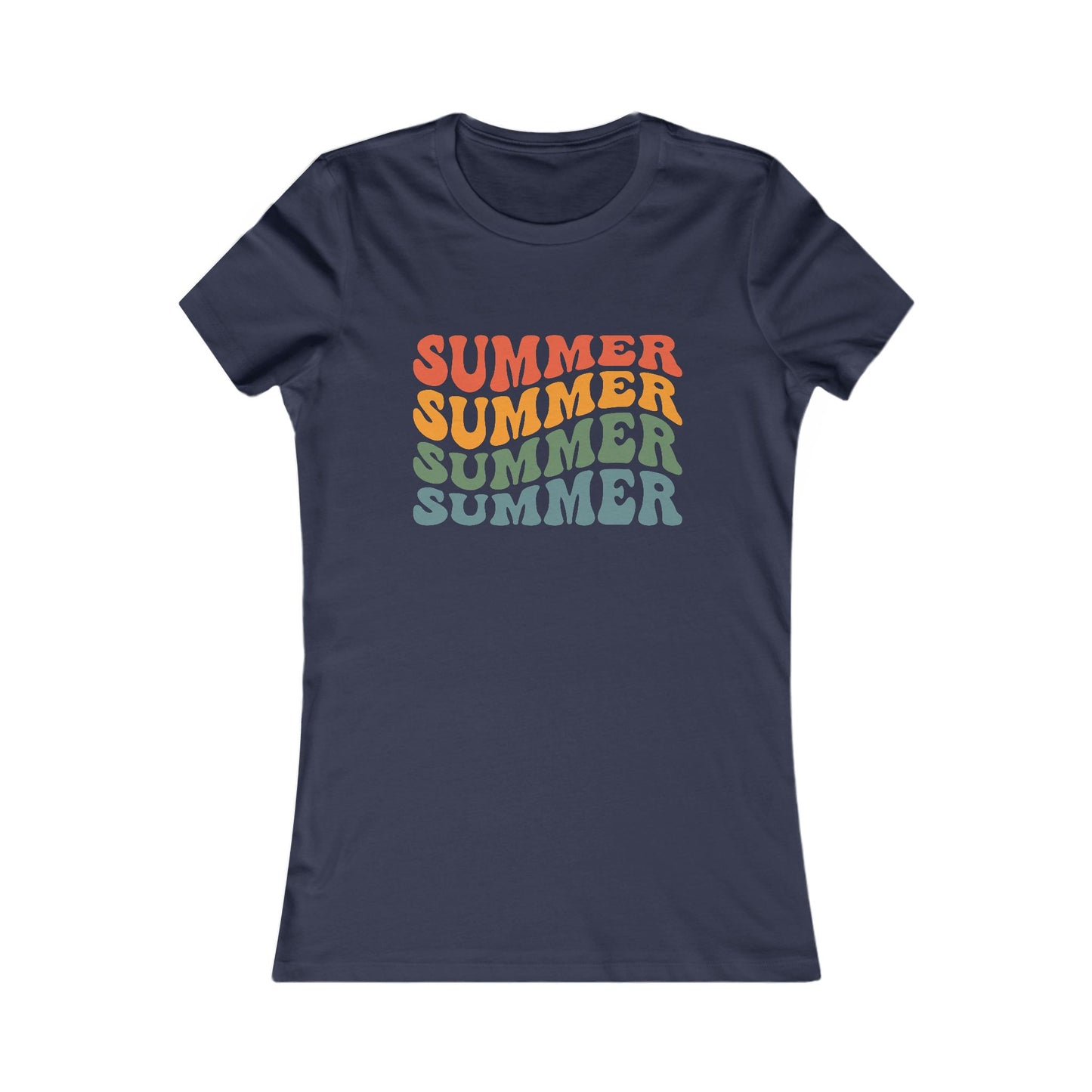 Retro Summer Repeat Tee | Summer Graphic Shirt, Vintage Rainbow Text