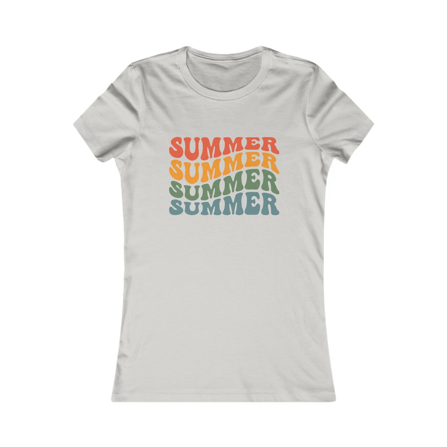 Retro Summer Repeat Tee | Summer Graphic Shirt, Vintage Rainbow Text