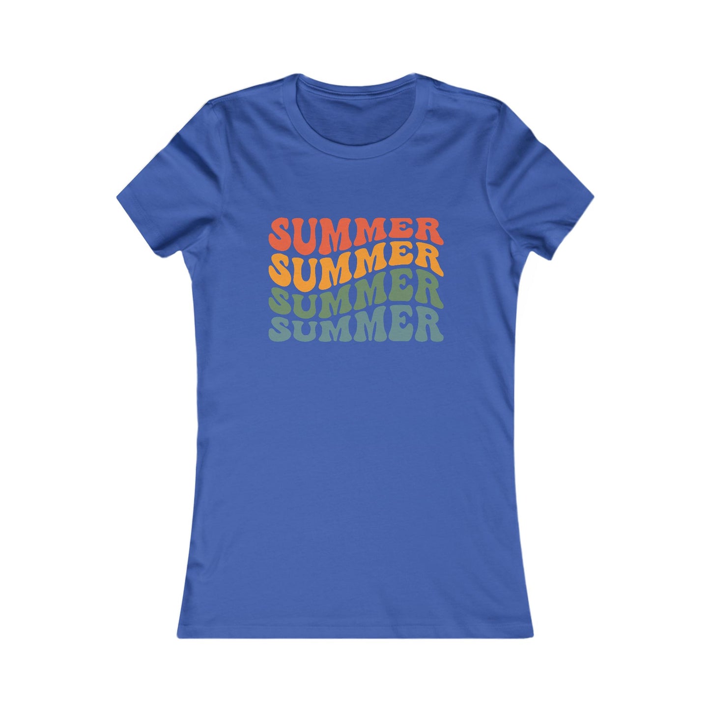 Retro Summer Repeat Tee | Summer Graphic Shirt, Vintage Rainbow Text