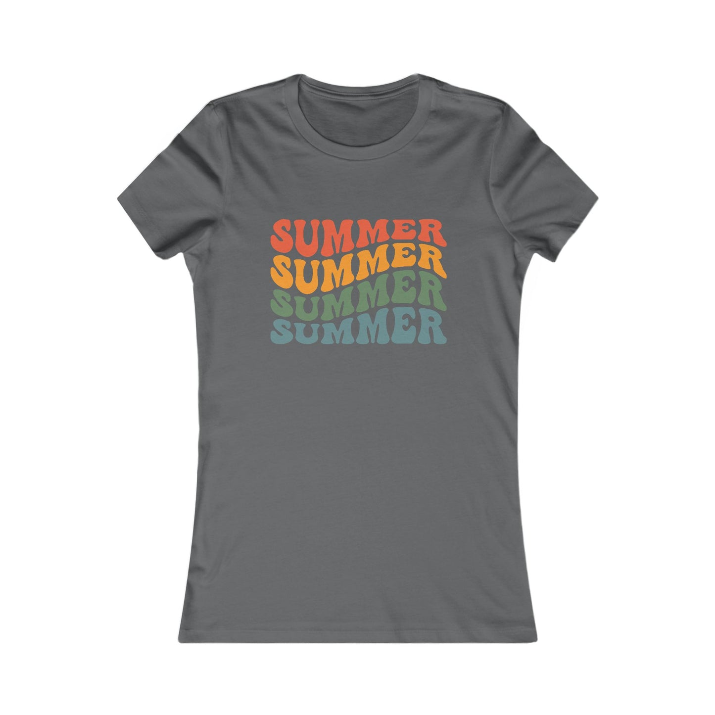 Retro Summer Repeat Tee | Summer Graphic Shirt, Vintage Rainbow Text