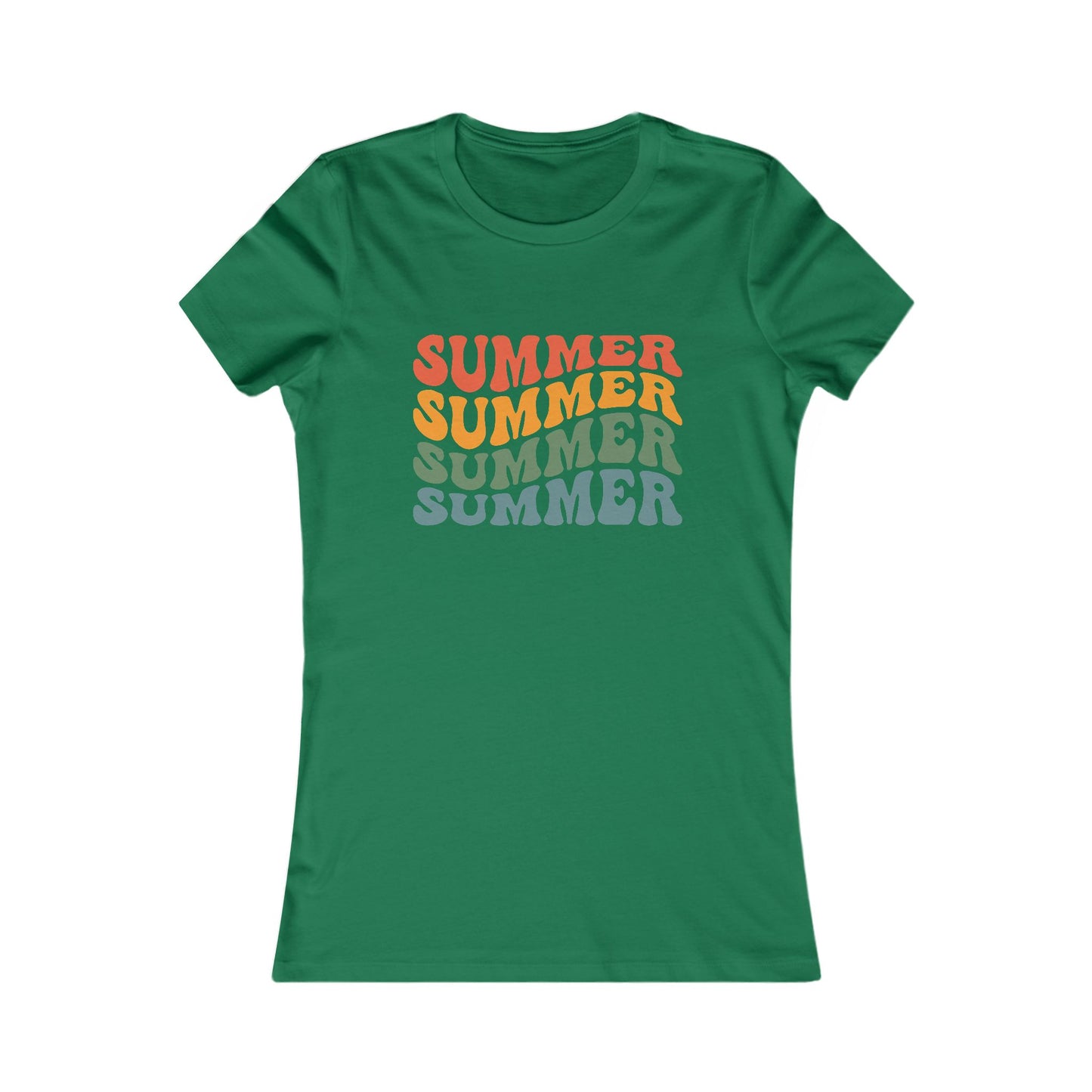 Retro Summer Repeat Tee | Summer Graphic Shirt, Vintage Rainbow Text