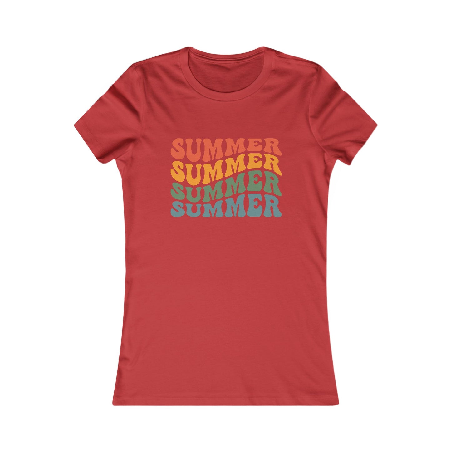 Retro Summer Repeat Tee | Summer Graphic Shirt, Vintage Rainbow Text