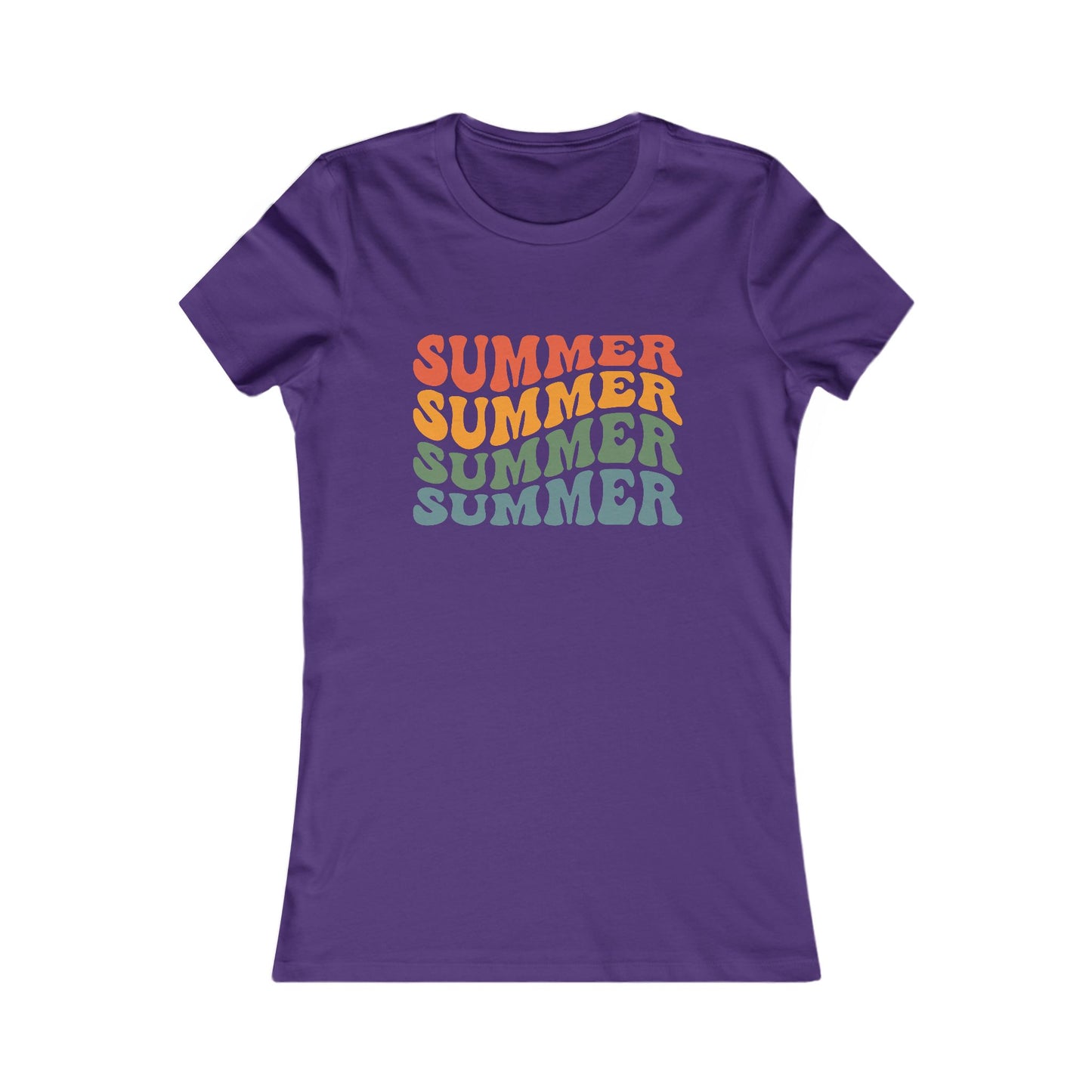 Retro Summer Repeat Tee | Summer Graphic Shirt, Vintage Rainbow Text