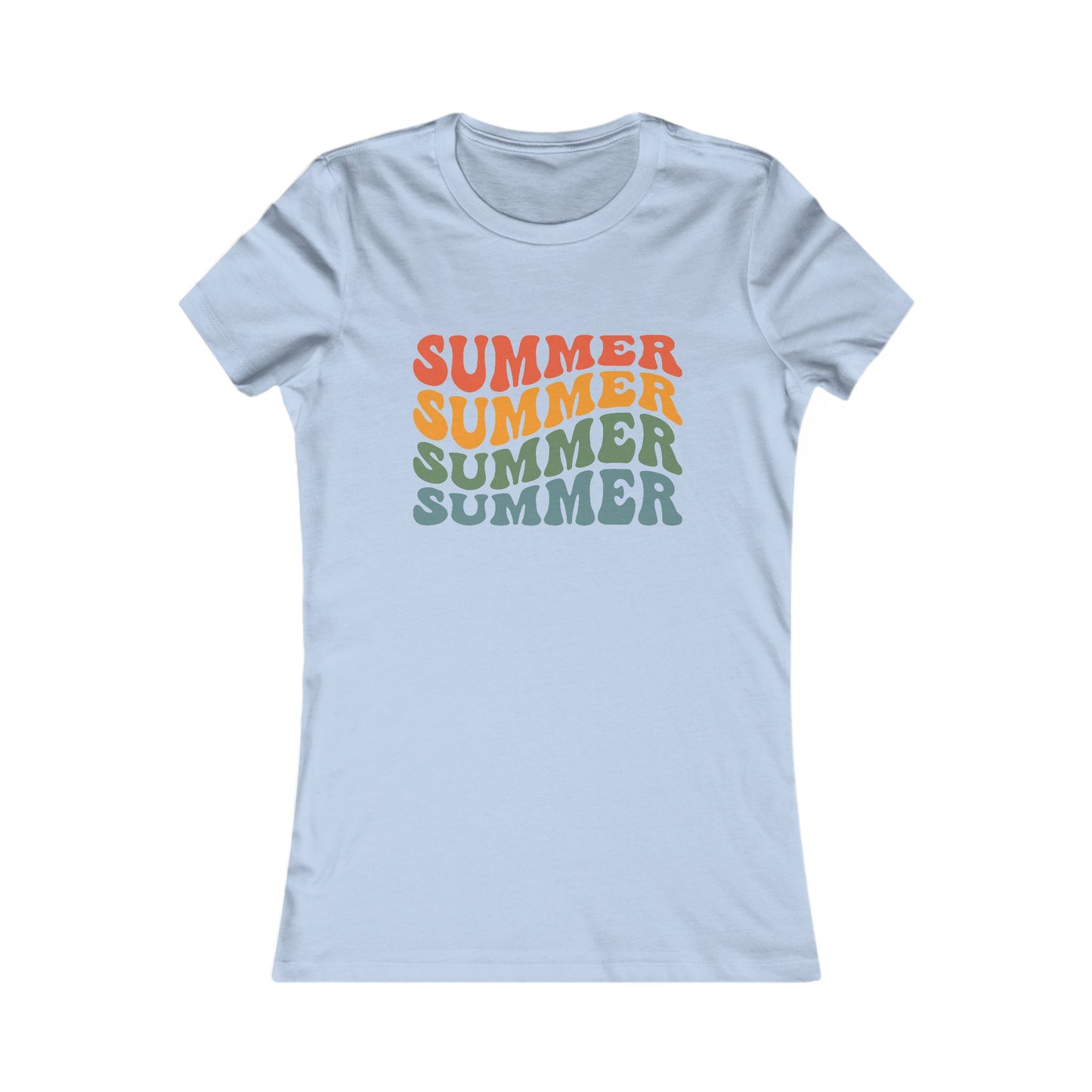Retro Summer Repeat Tee | Summer Graphic Shirt, Vintage Rainbow Text