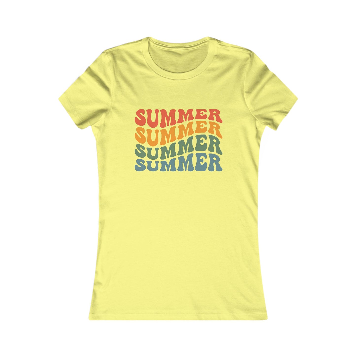 Retro Summer Repeat Tee | Summer Graphic Shirt, Vintage Rainbow Text