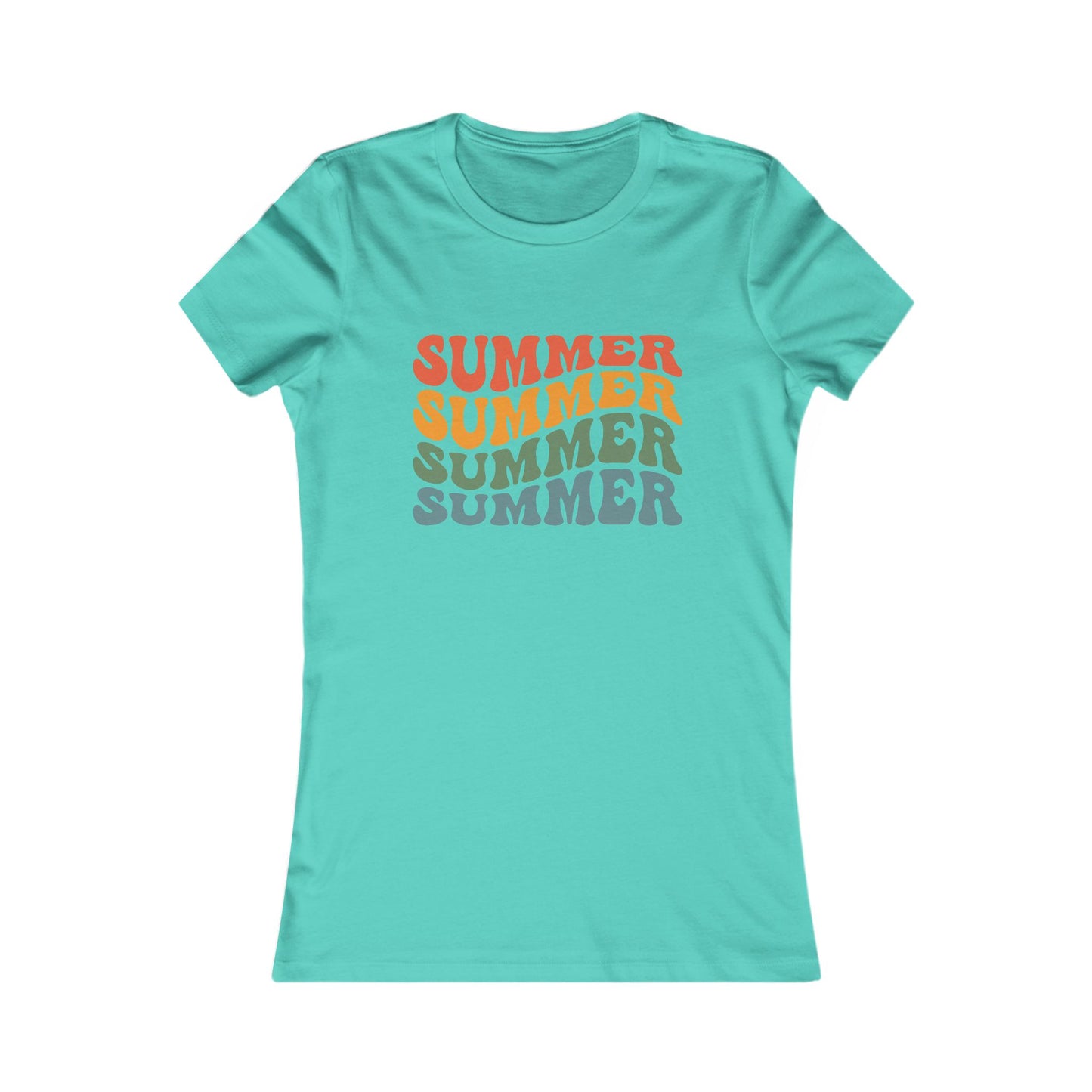 Retro Summer Repeat Tee | Summer Graphic Shirt, Vintage Rainbow Text