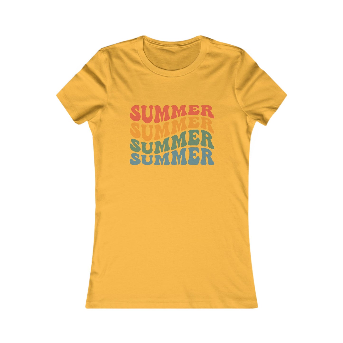 Retro Summer Repeat Tee | Summer Graphic Shirt, Vintage Rainbow Text