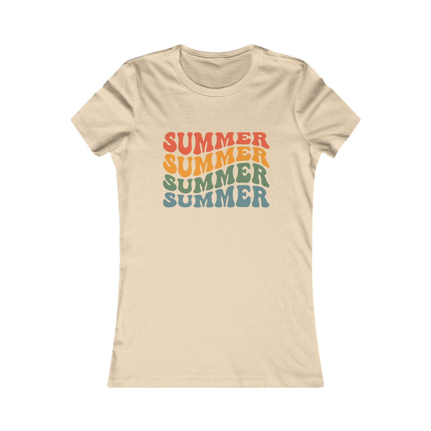 Retro Summer Repeat Tee | Summer Graphic Shirt, Vintage Rainbow Text
