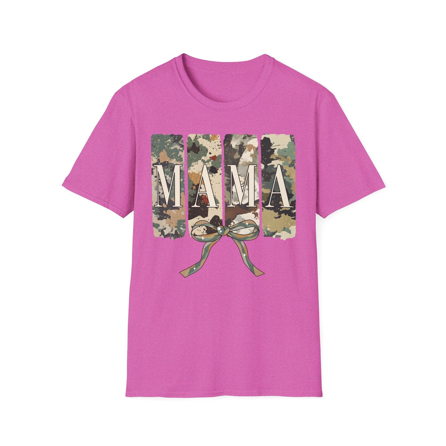 Camo Mama Mother's Day Softstyle T-Shirt - Perfect Gift for Military Moms