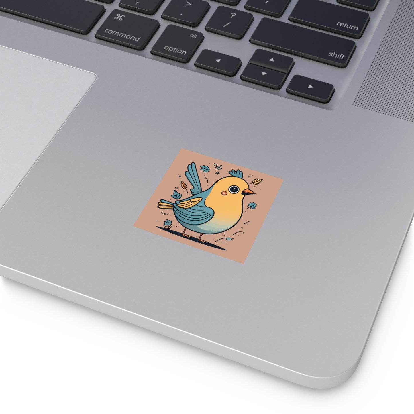 Plump Bird Sticker Square Stickers, Indoor\Outdoor