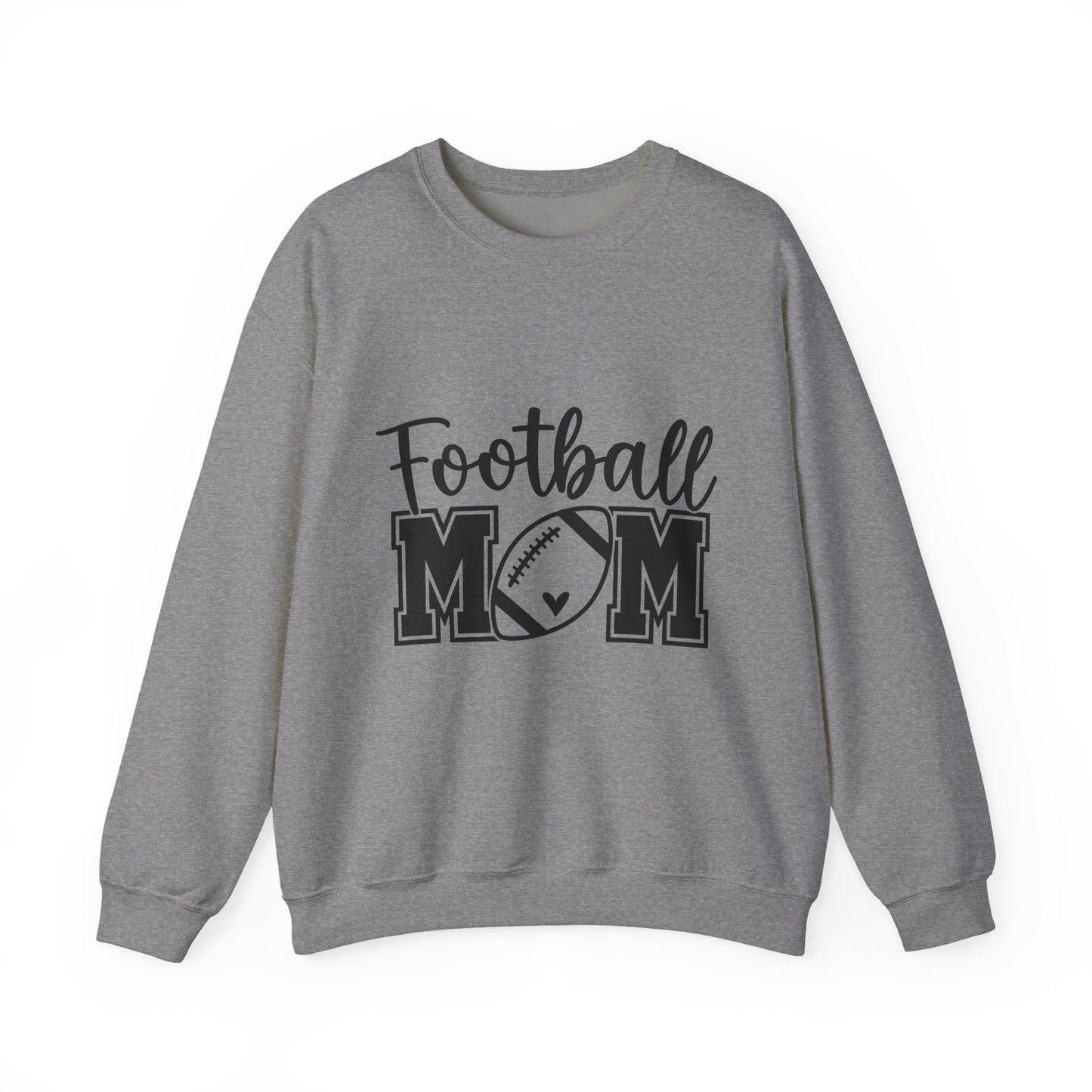 Football Mom Sweatshirt - Women's Crewneck Pullover with Football Graphic