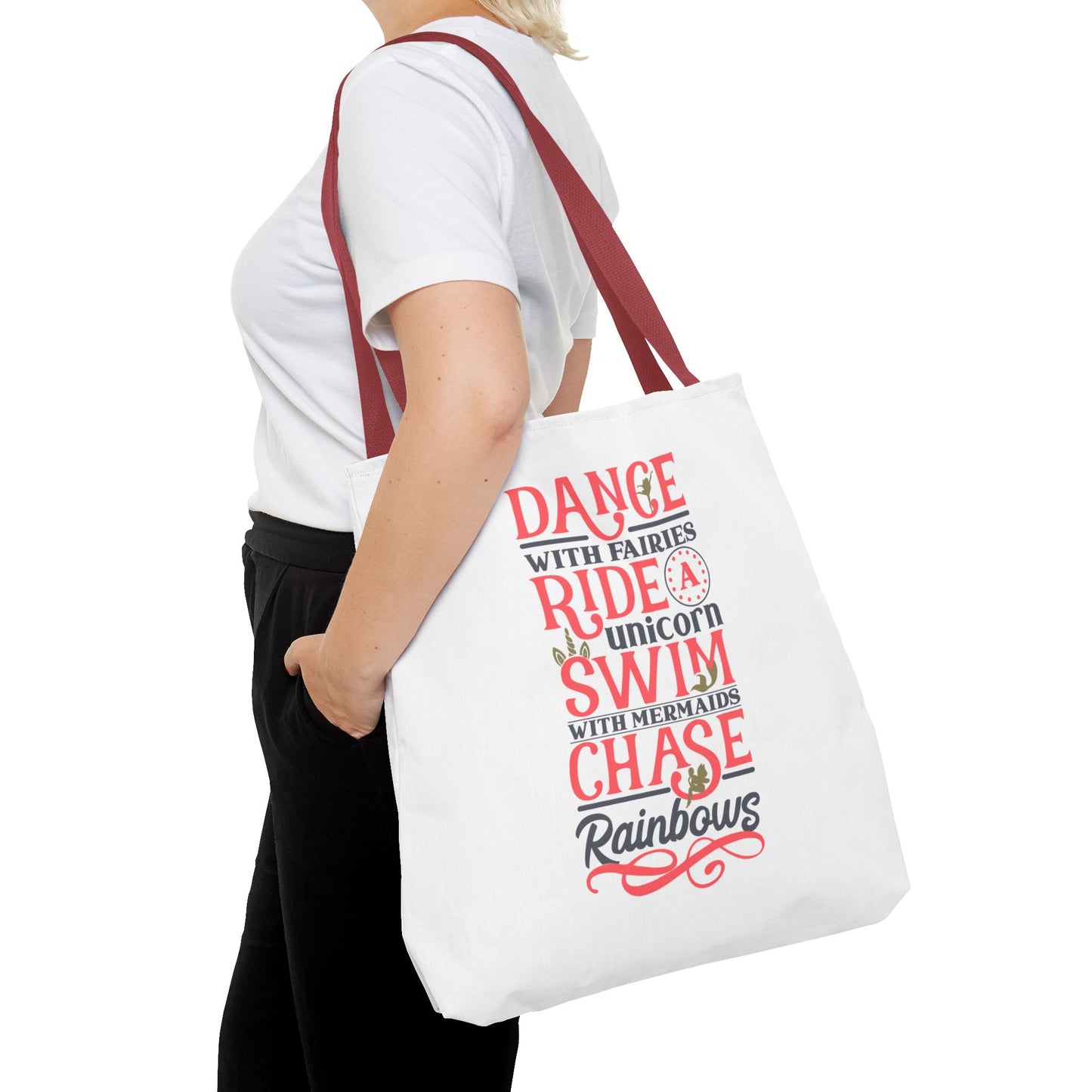 Whimsical Adventure Tote Bag - Dance with Fairies, Ride Unicorns, Swim with Mermaids