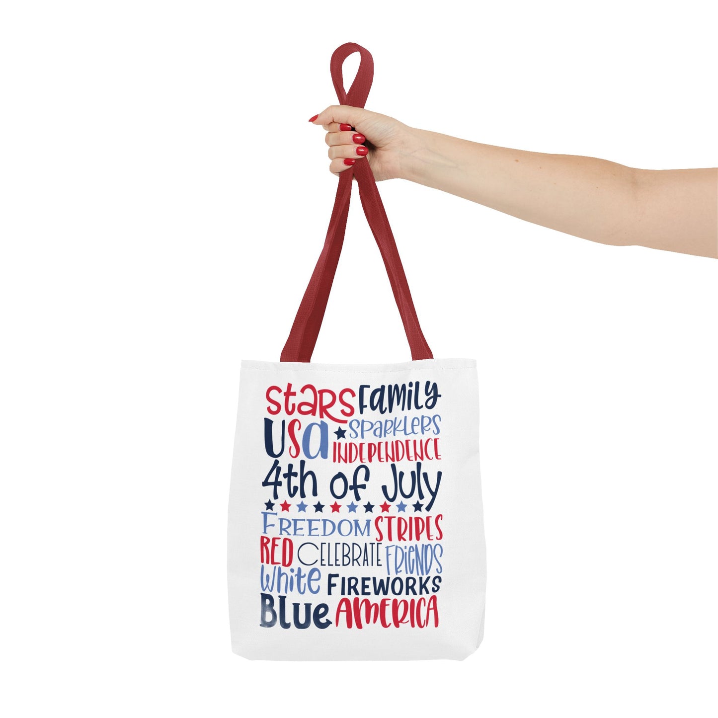 4th of July Tote Bag - USA Patriotic Stars & Stripes Independence Day Tote