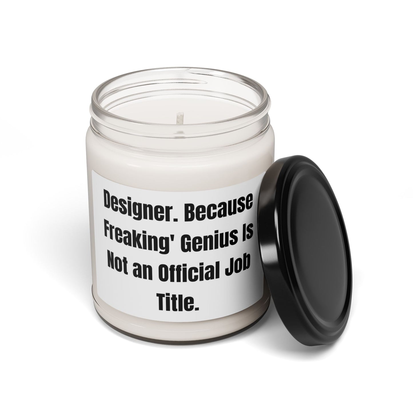 Designer Because Freaking Genius Is Not an Official Job Title Candle