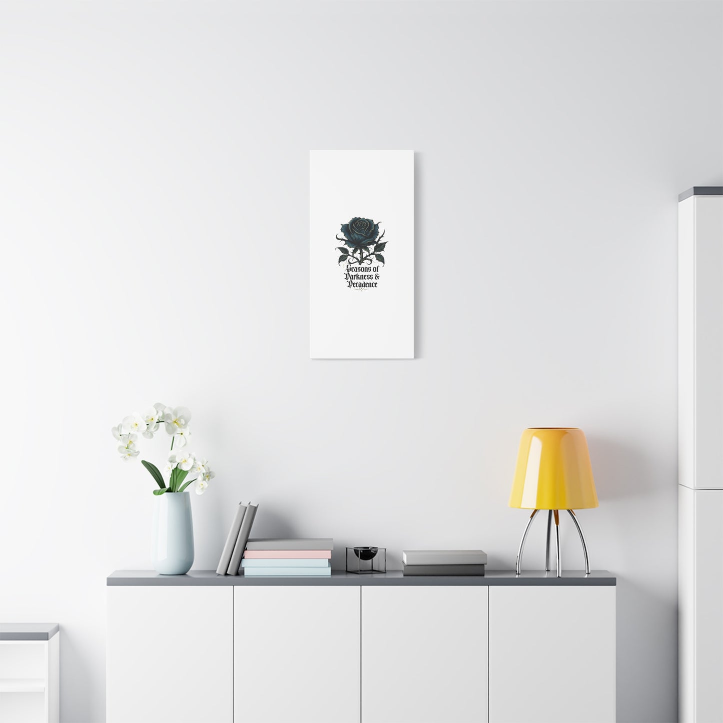 Canvas Wall Art — Gothic Blue Rose "Seasons of Darkness & Decadence"