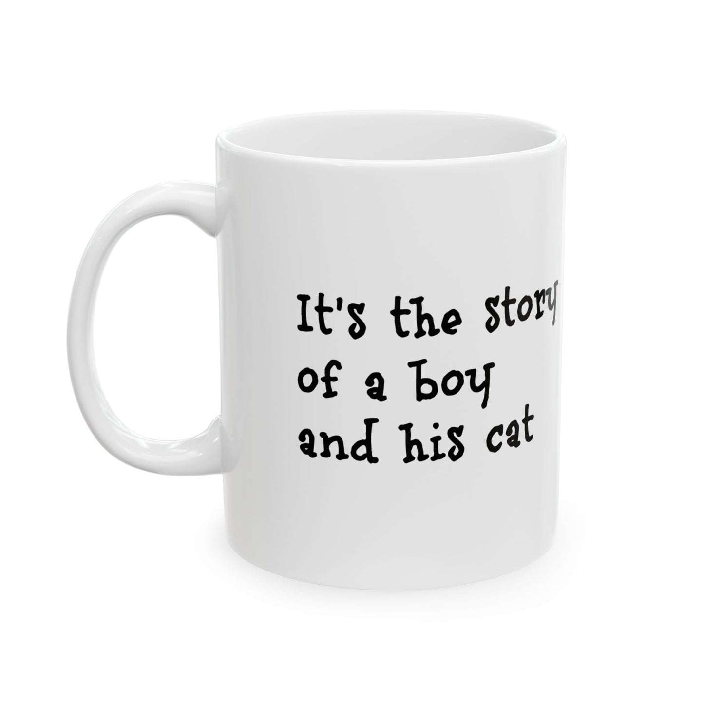 Story of a Boy and His Cat Ceramic Coffee Mug (11oz, 15oz)