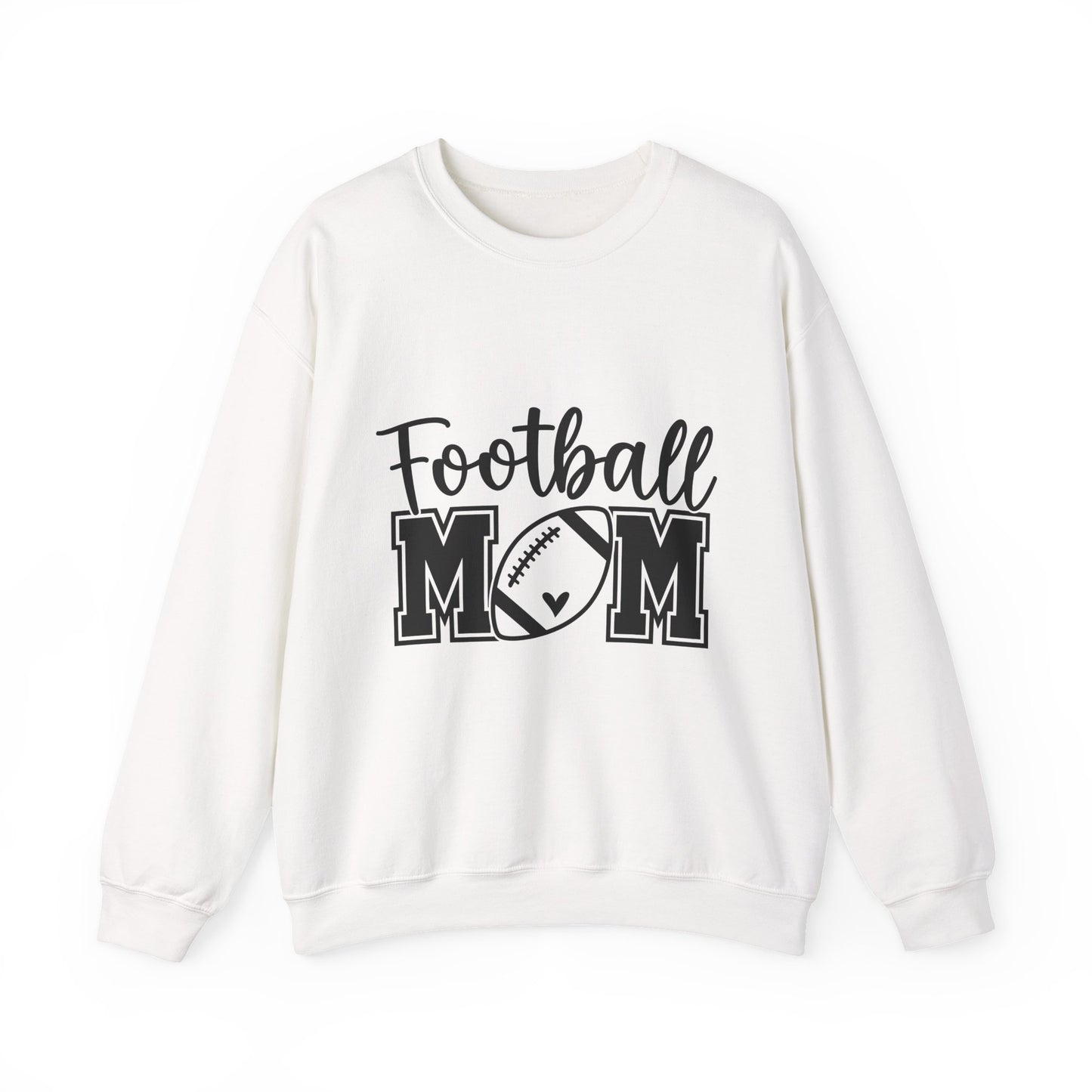 Football Mom Sweatshirt - Women's Crewneck Pullover with Football Graphic