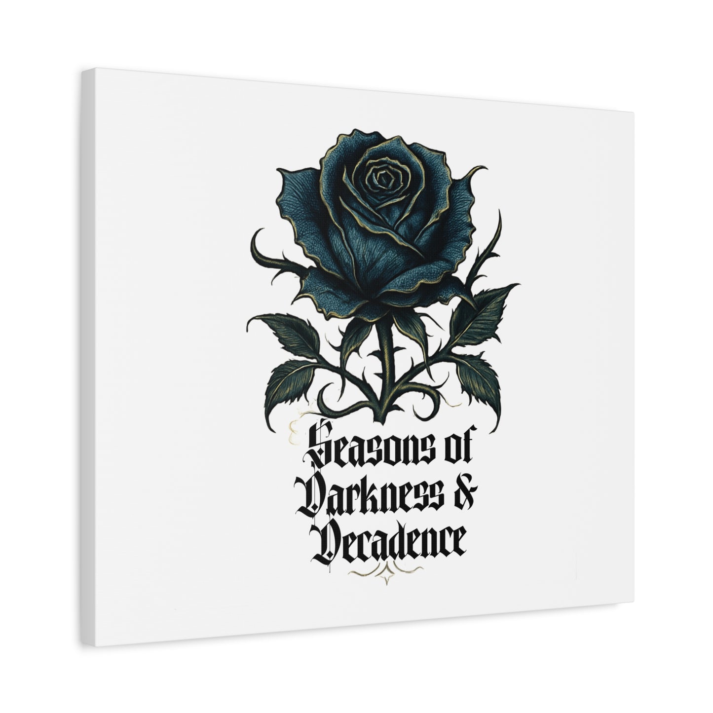 Canvas Wall Art — Gothic Blue Rose "Seasons of Darkness & Decadence"