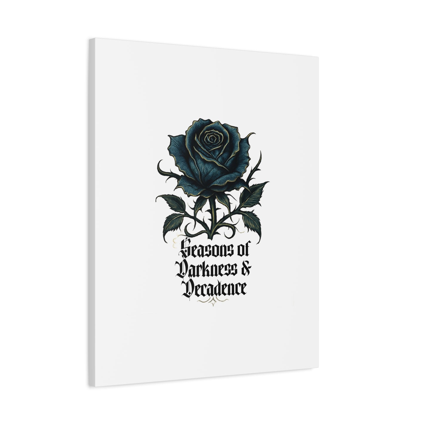 Canvas Wall Art — Gothic Blue Rose "Seasons of Darkness & Decadence"