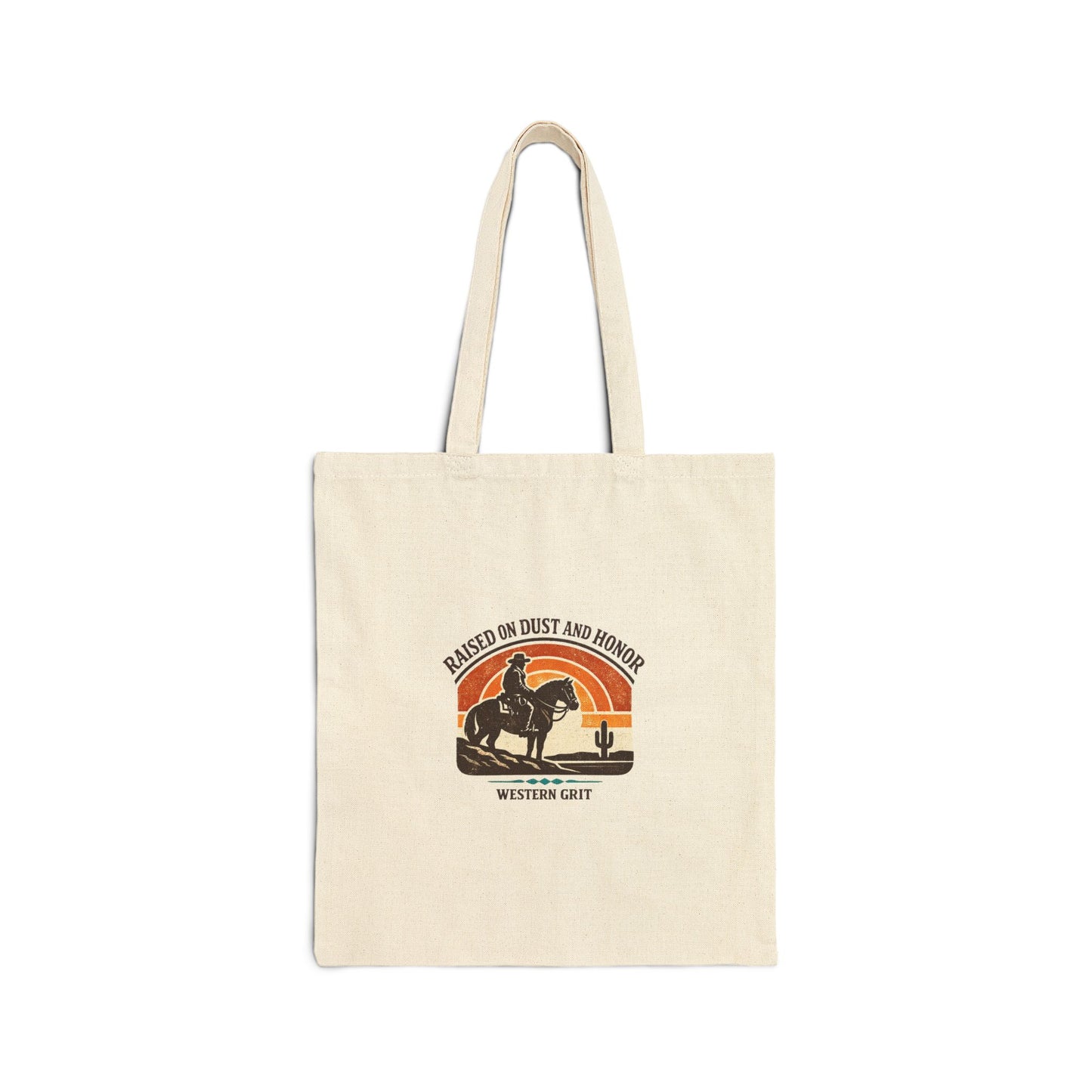Western Cowboy Silhouette Tote | Americana Vintage Frontier, Rodeo
