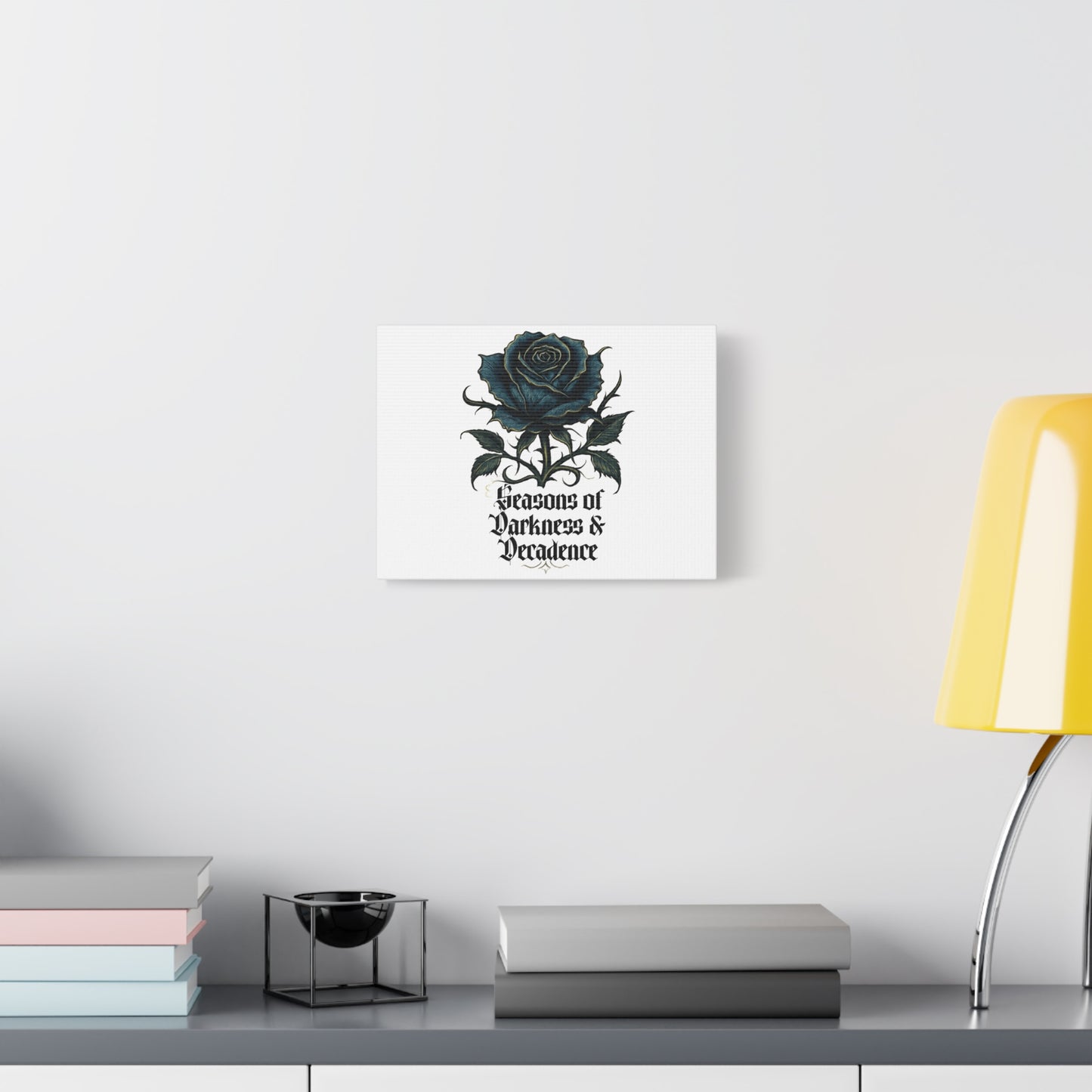Canvas Wall Art — Gothic Blue Rose "Seasons of Darkness & Decadence"
