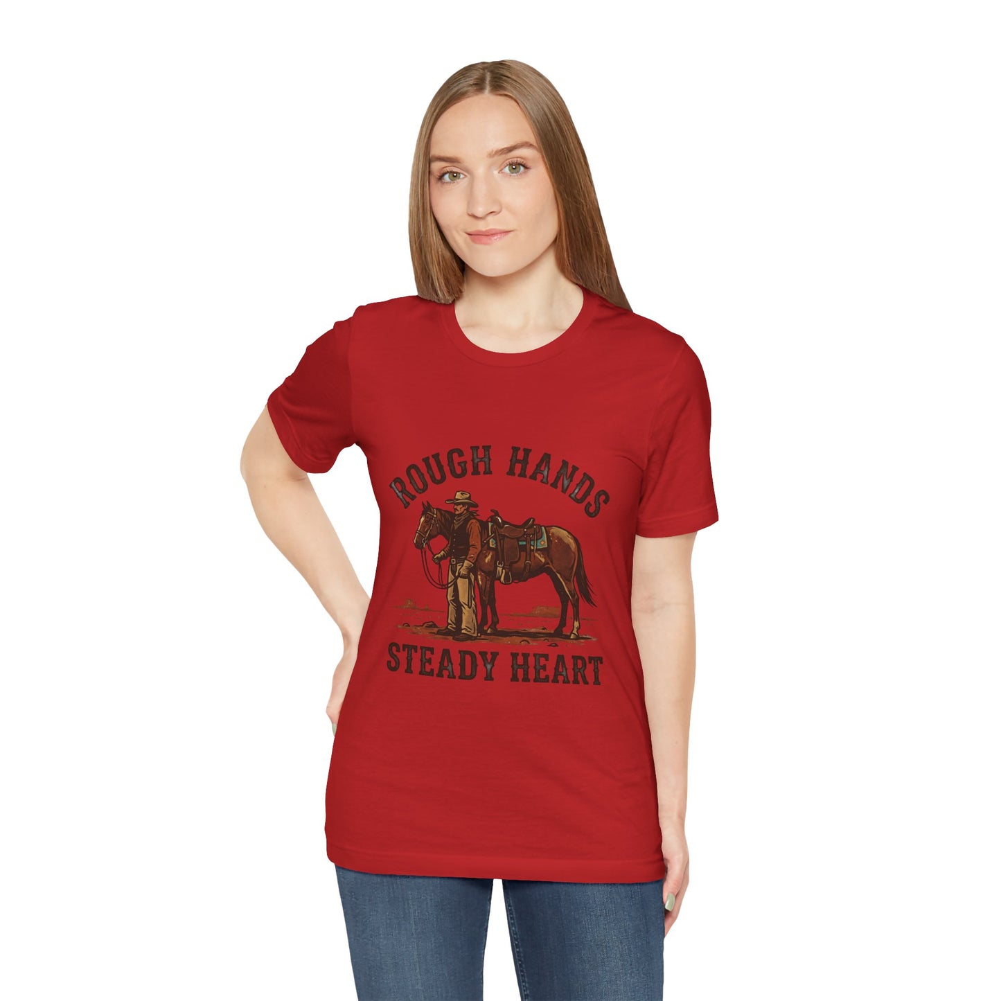 Rough Hands Steady Heart T-Shirt | Western cowboy vintage Americana