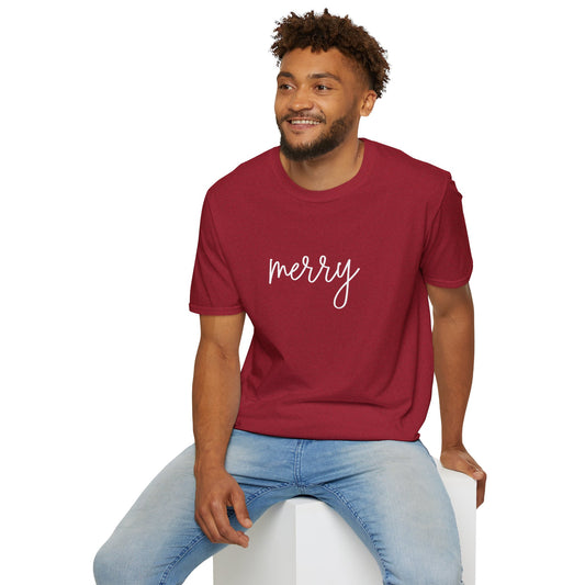 Merry Holiday T-Shirt — Cute Unisex Holiday Tee