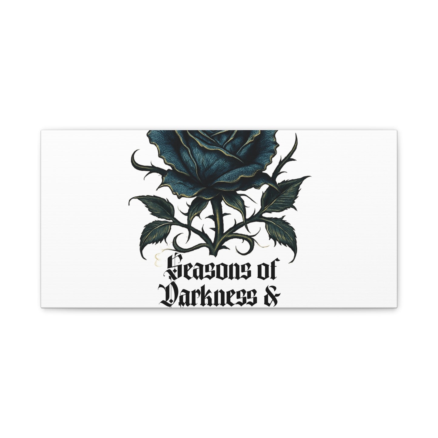 Canvas Wall Art — Gothic Blue Rose "Seasons of Darkness & Decadence"