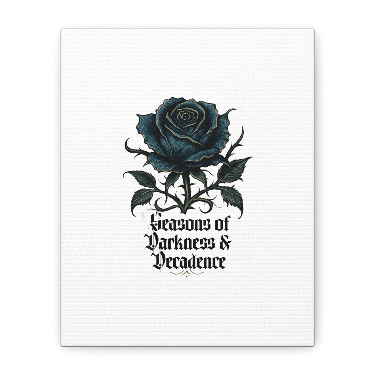Canvas Wall Art — Gothic Blue Rose "Seasons of Darkness & Decadence"