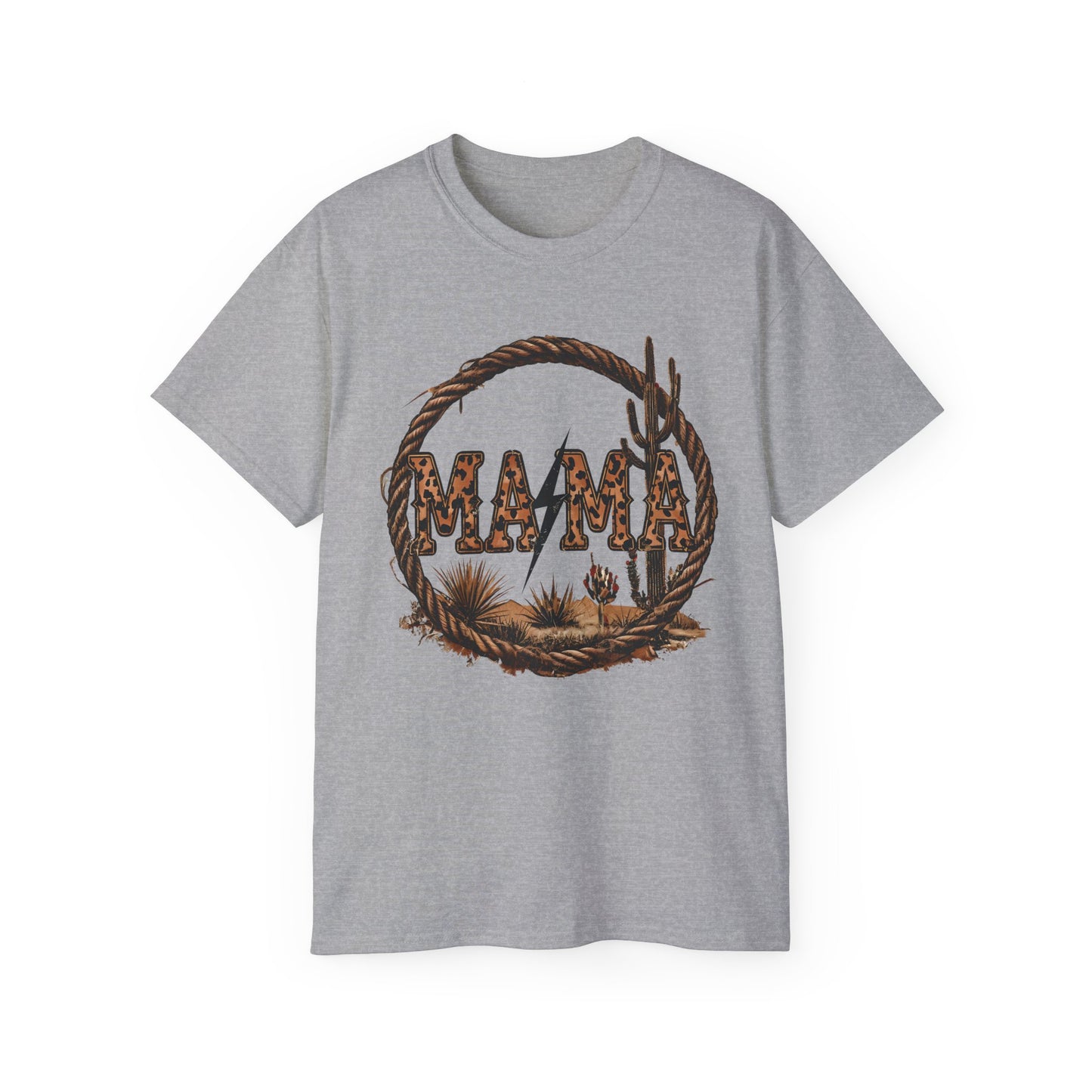 Western-Inspired Mama Cactus Graphic Tee – Unisex Ultra Cotton Shirt for Moms