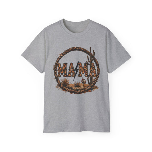Western-Inspired Mama Cactus Graphic Tee – Unisex Ultra Cotton Shirt for Moms