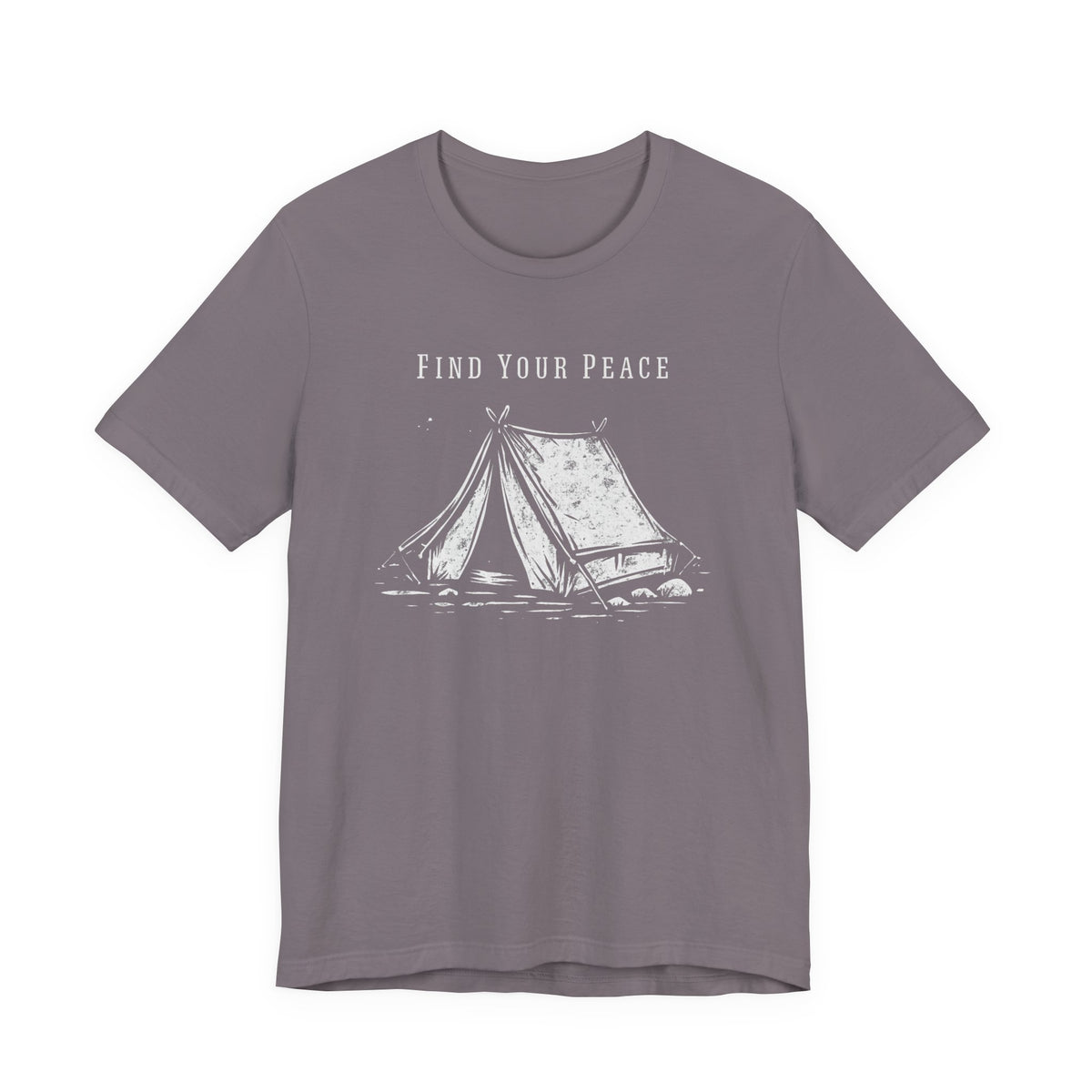 Find Your Peace Tent Camping Graphic Unisex Tee